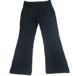 NYDJ Not Your Daughter’s Bootcut Jeans 14 Petite Black Stretch Denim 28” Inseam